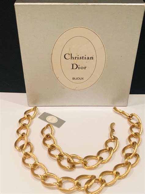 christitan dior necklace 1980's gold|Dior necklace vintage.